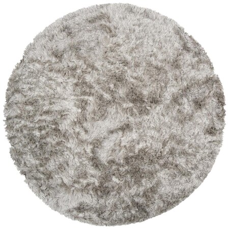 Safavieh 4 x 4 ft. Ocean Shag Hand Tufted Round Area Rug, Light Grey OCG101F-4R